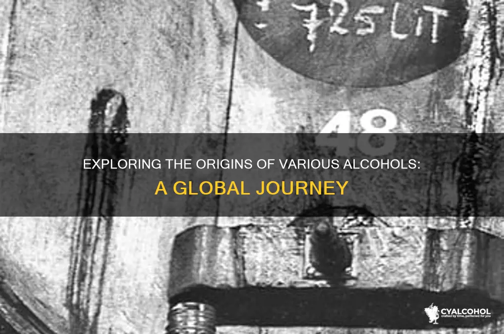 where do different alcohols come from