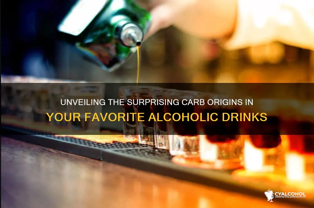 where do the carbs in alcohol come from