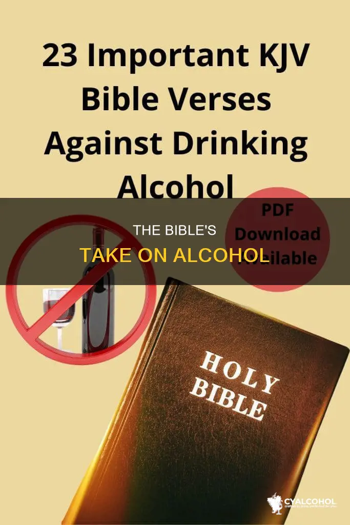 where does it talk about alcohol in the bible