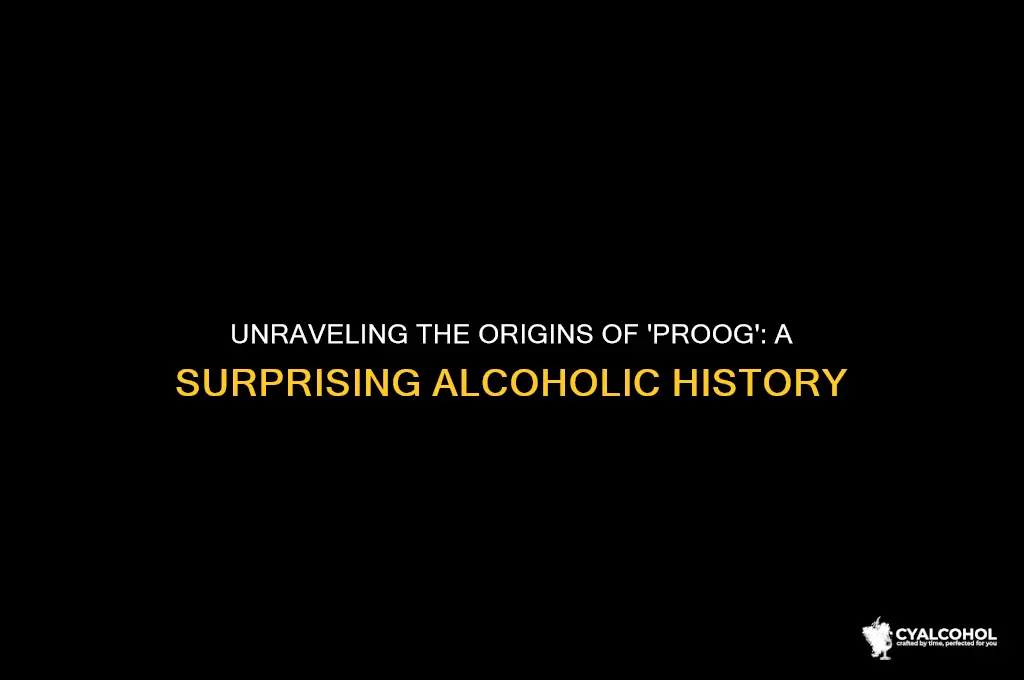 where does the term proog come from alcohol