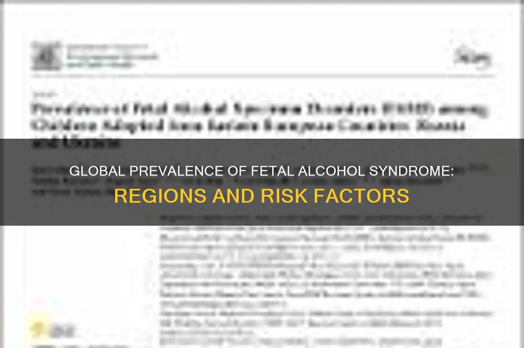 where is fetal alcohol syndrome common