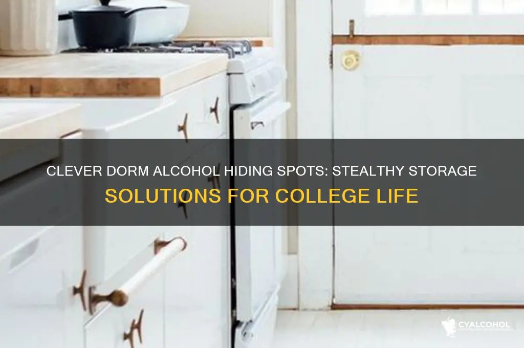 where to hide alcohol in dorm
