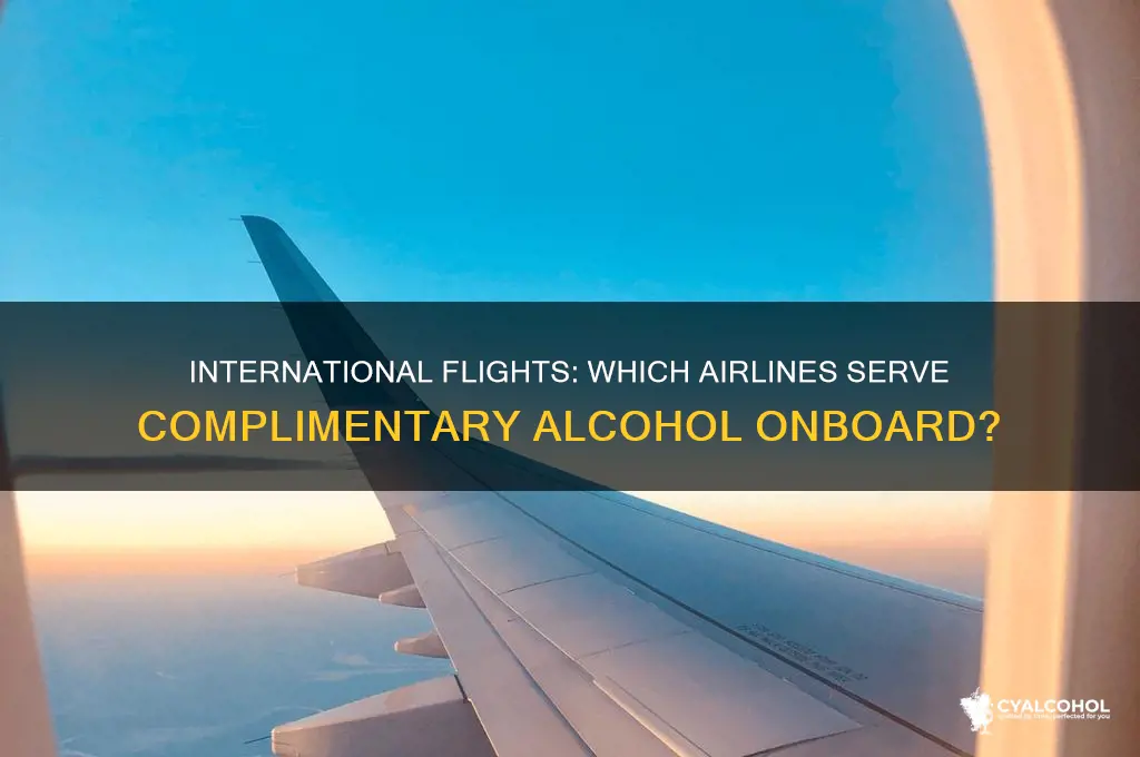 which airlines offer free alcohol on international flights