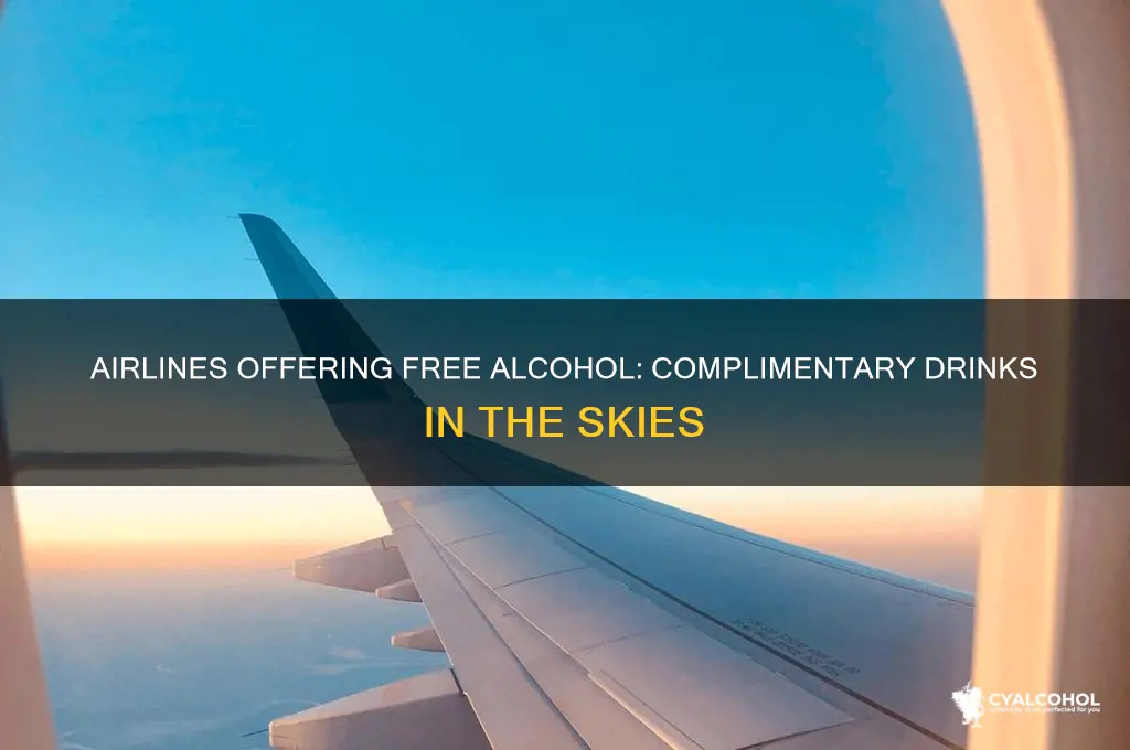 which airlines provide free complimentary alcohol