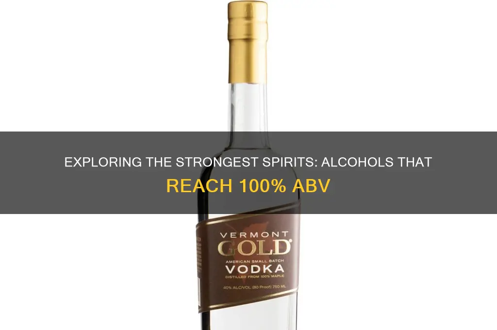 which alcohol has 100 percent alcohol