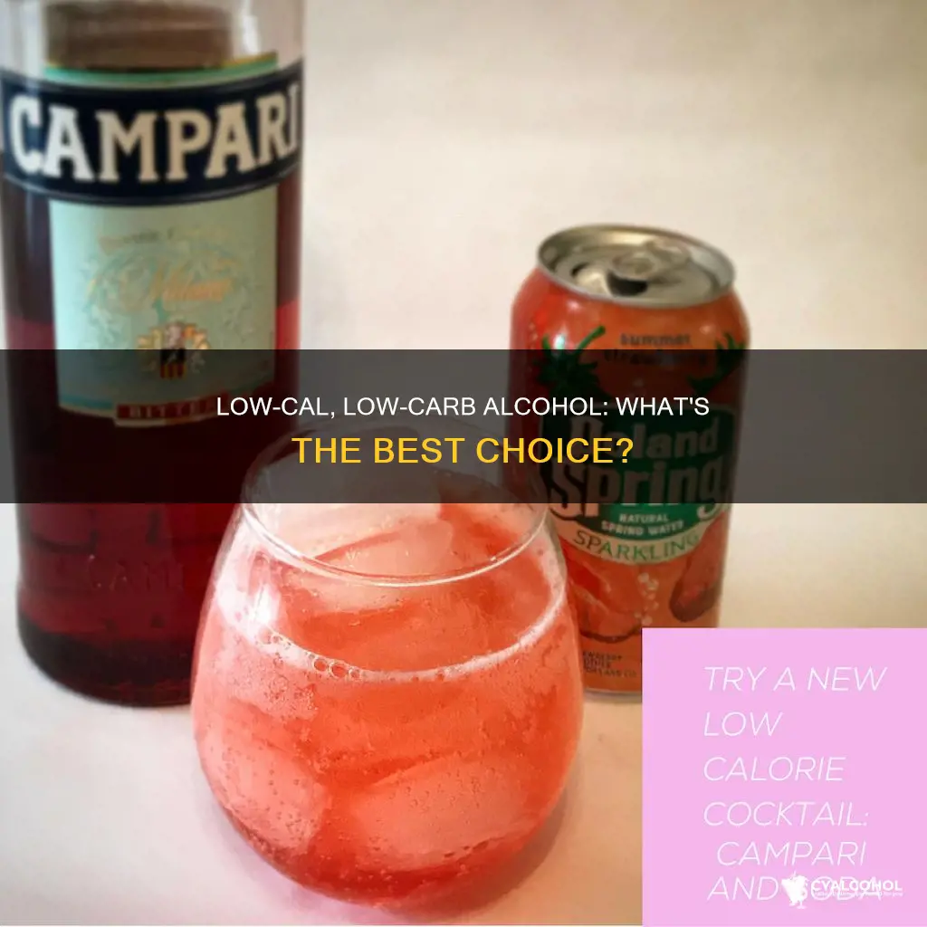 which alcohol has the least amount of calories and carbs