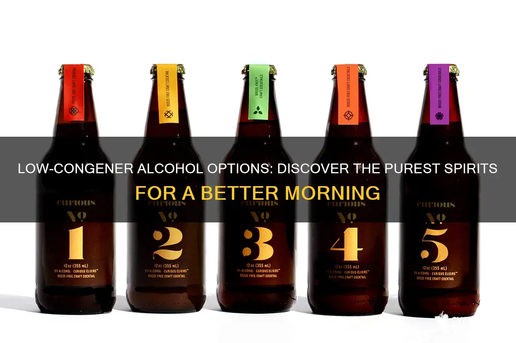 which alcohol has the least congeners