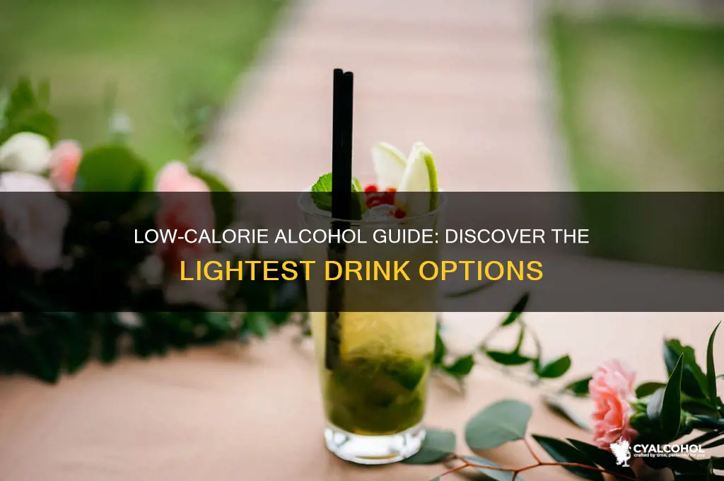 which alcohol has the lest calories