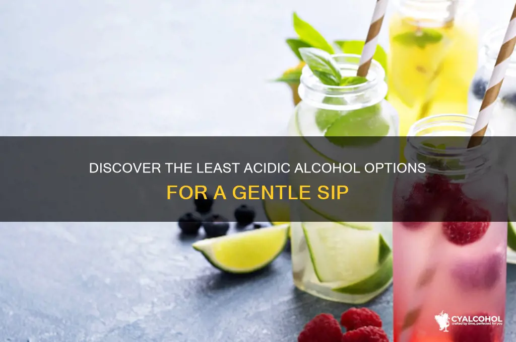 which alcohol is the least acidic