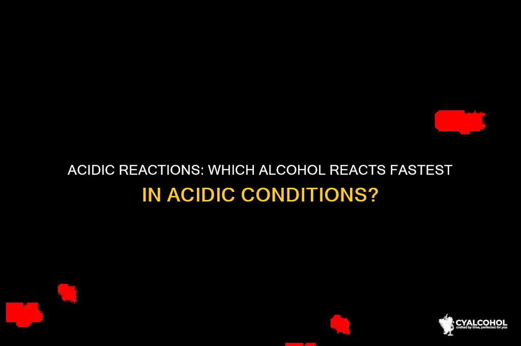 which alcohol reacts more rapidly in acidic conditions