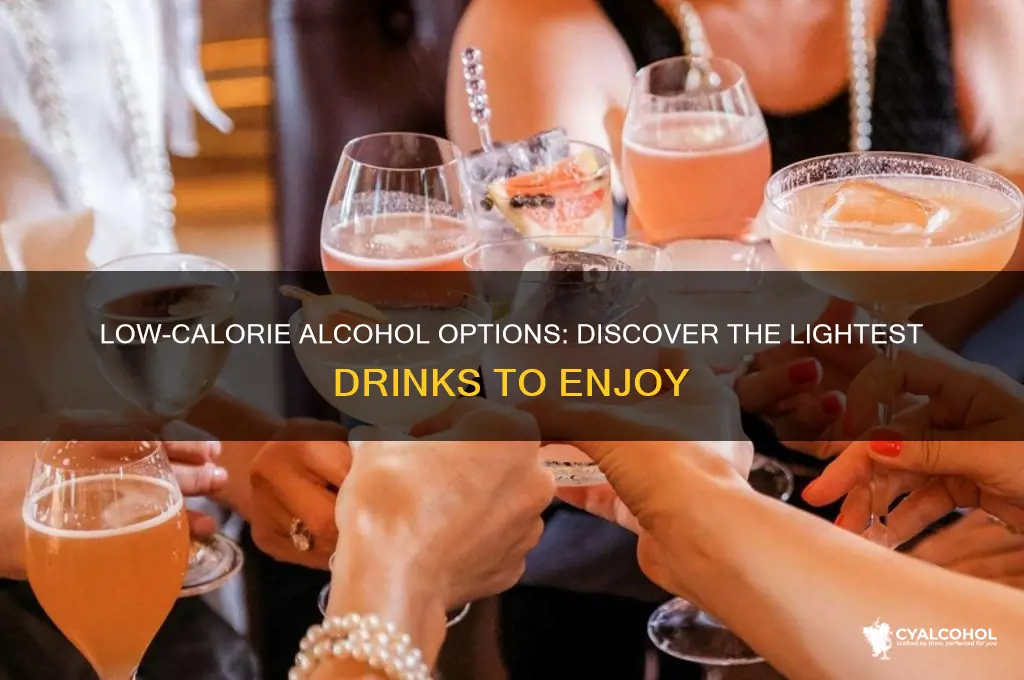 which alcoholic beverage has fewest calories
