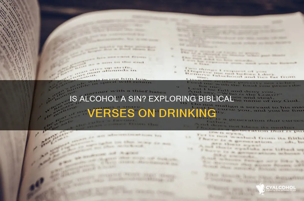 which bible verse says alcohol is a sin