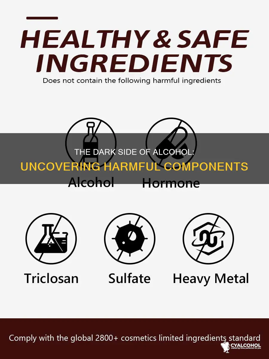 which component in alcoholic beverages in generally considered most harmful