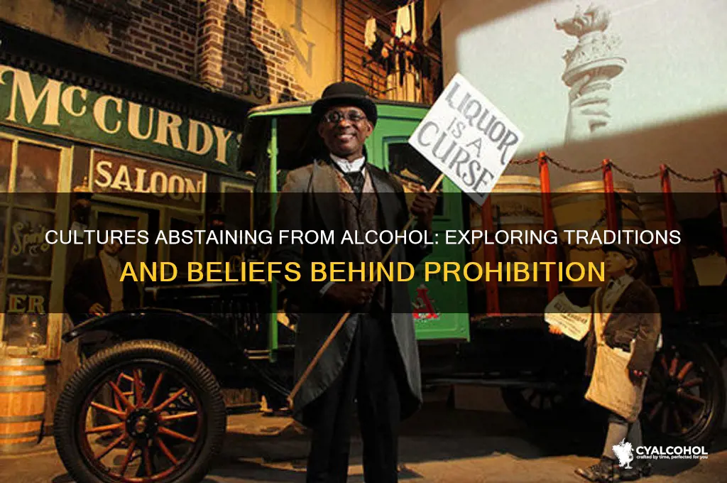 which culture prohibits intake of alcohol