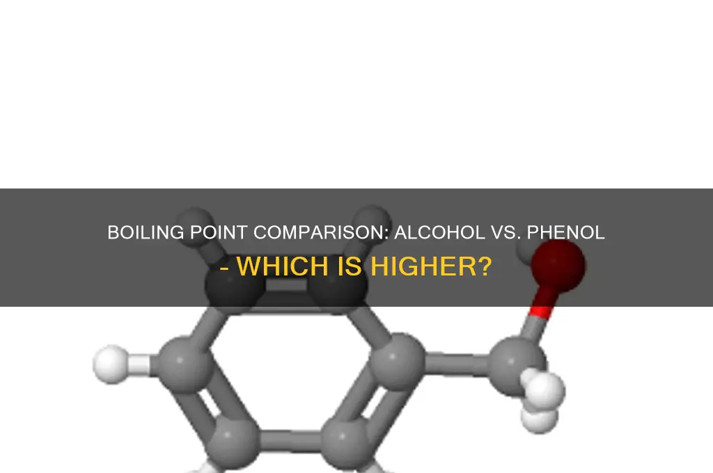 which has higher boiling point alcohol or phenol