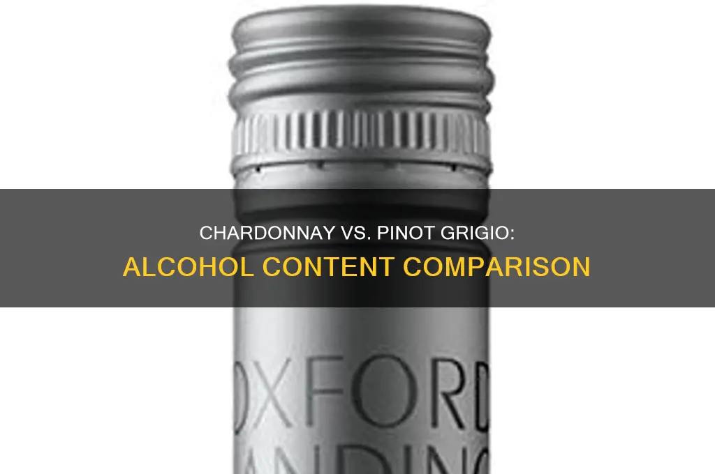 which has more alcohol chardonnay or pinot grigio