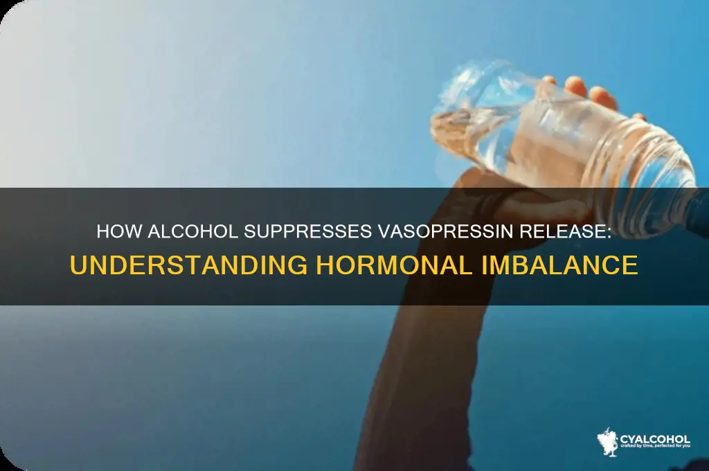 which hormone does alcohol inhibit the release of
