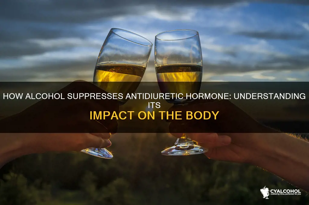 which hormone is inhibited by alcohol