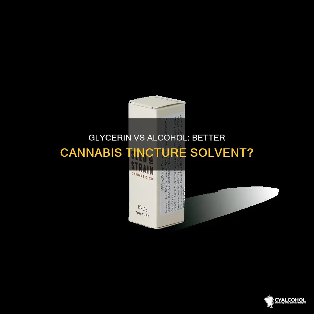 which is better for making canabis tincture glycerin or alcohol