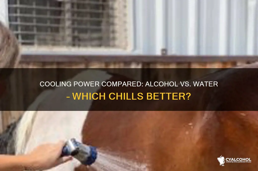 which is cooler alcohol or water