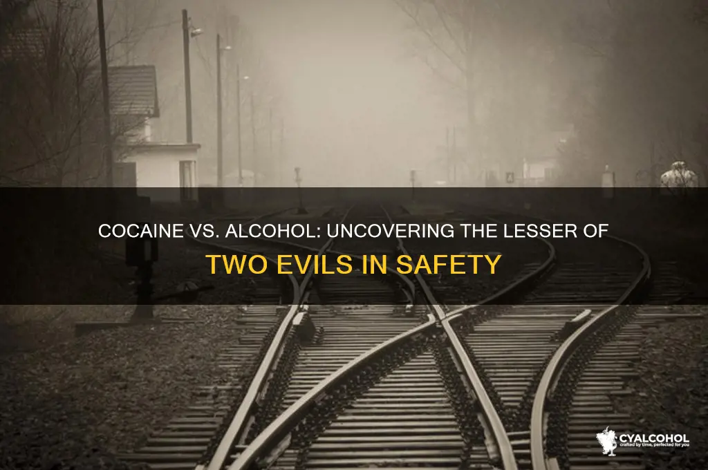 which is safer cocaine or alcohol