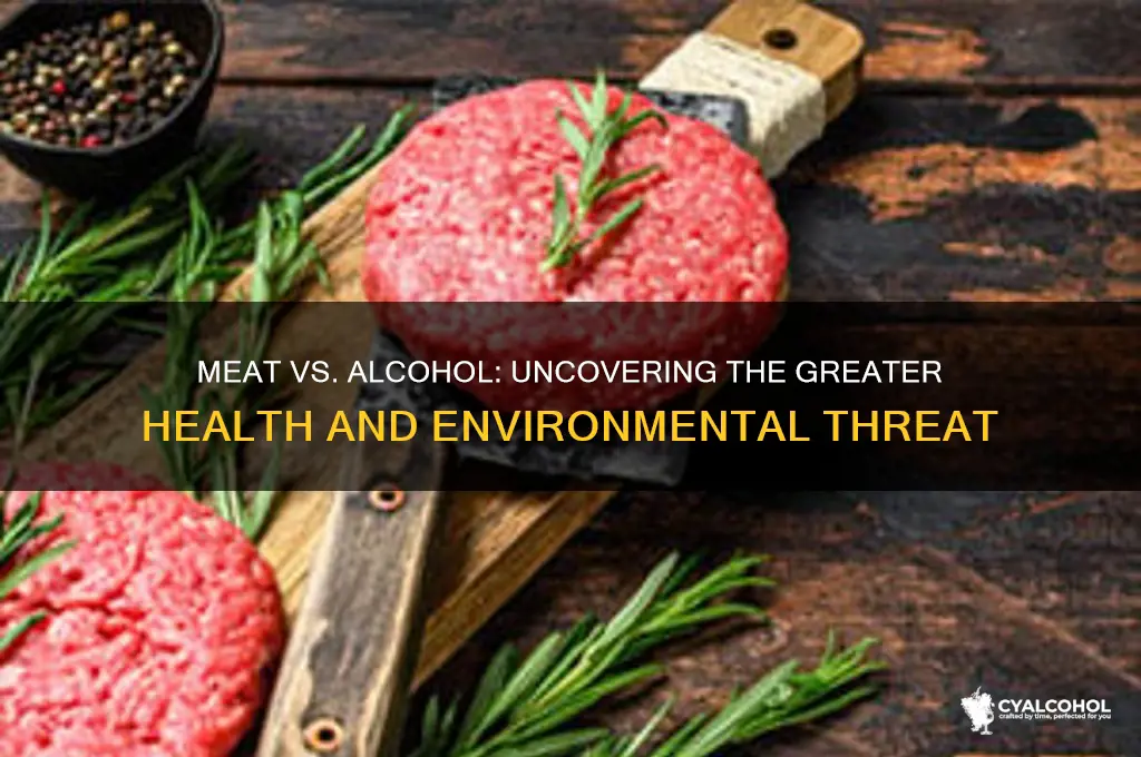 which is worse meat or alcohol
