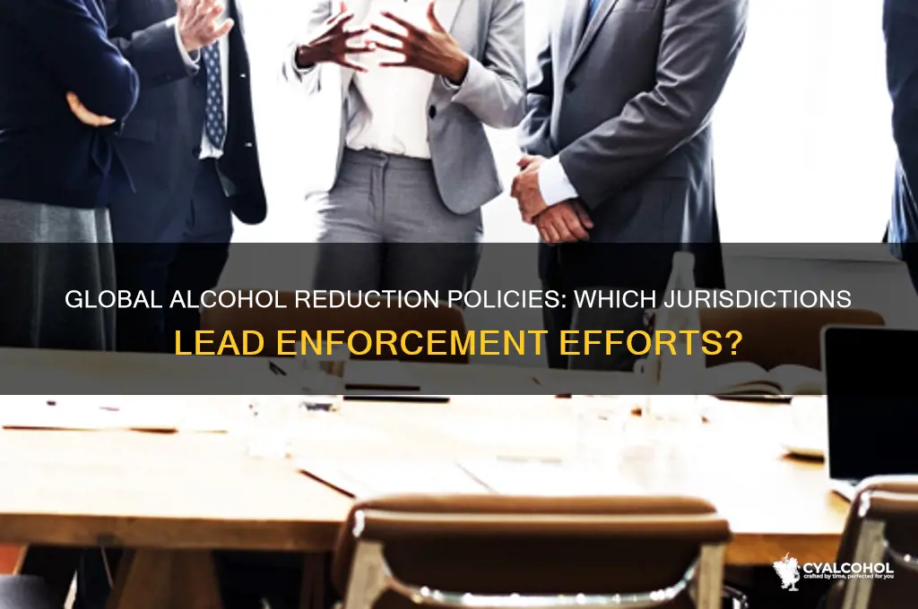 which jurisdiction enforces alcohol reduction policies