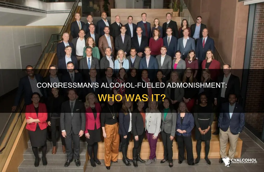 which member of congress was recently admonished for alcohol