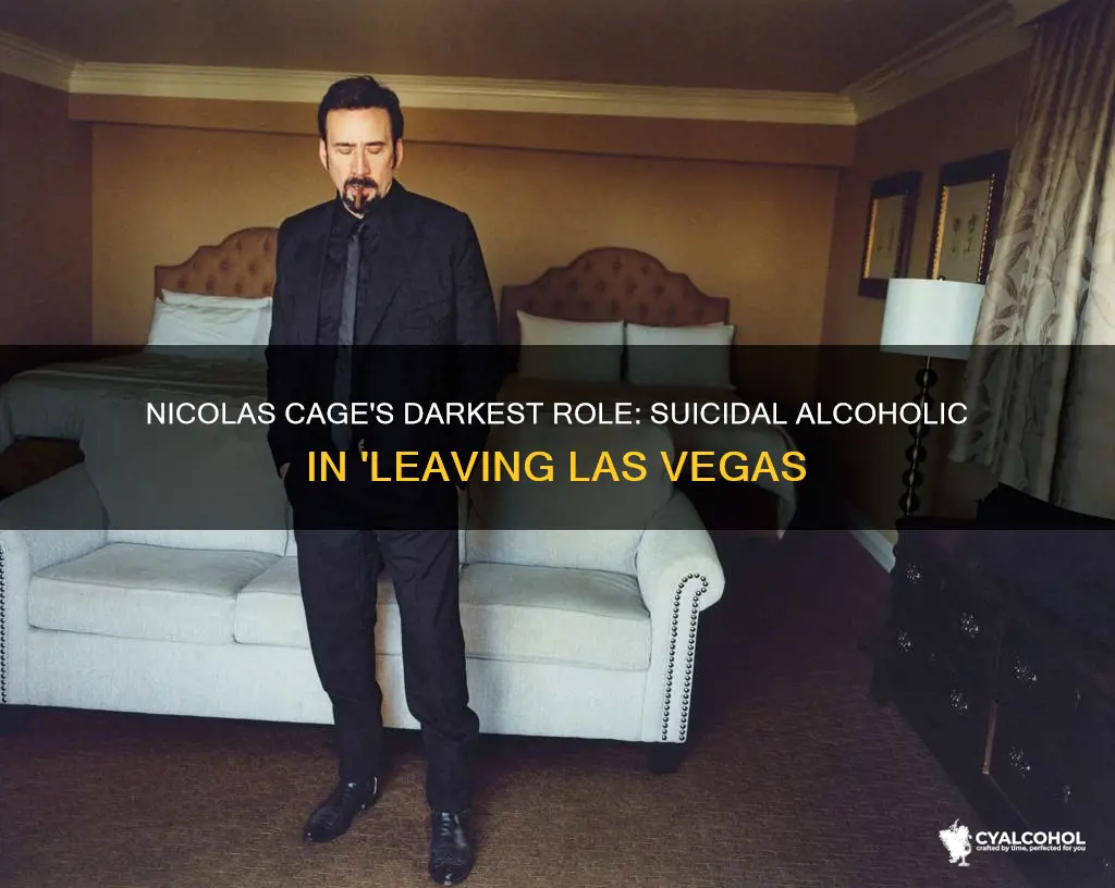 which movie does nicolas cage play a suicidal alcoholic