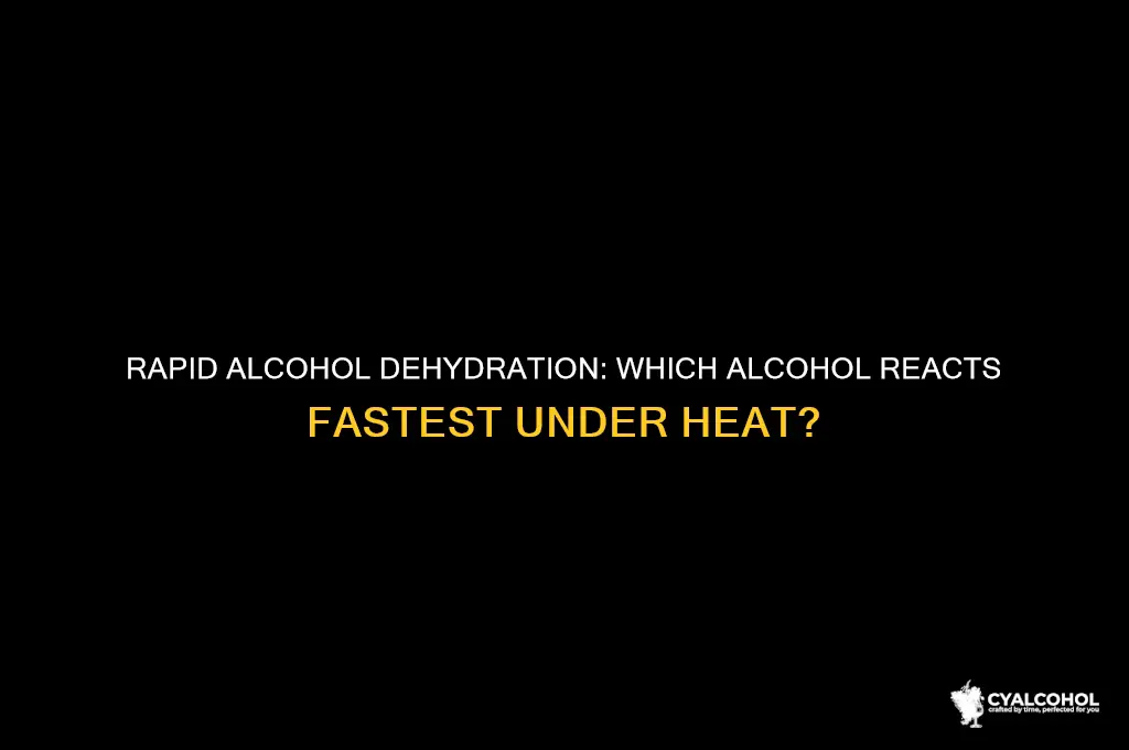 which of the following alcohols dehydrates most rapidly