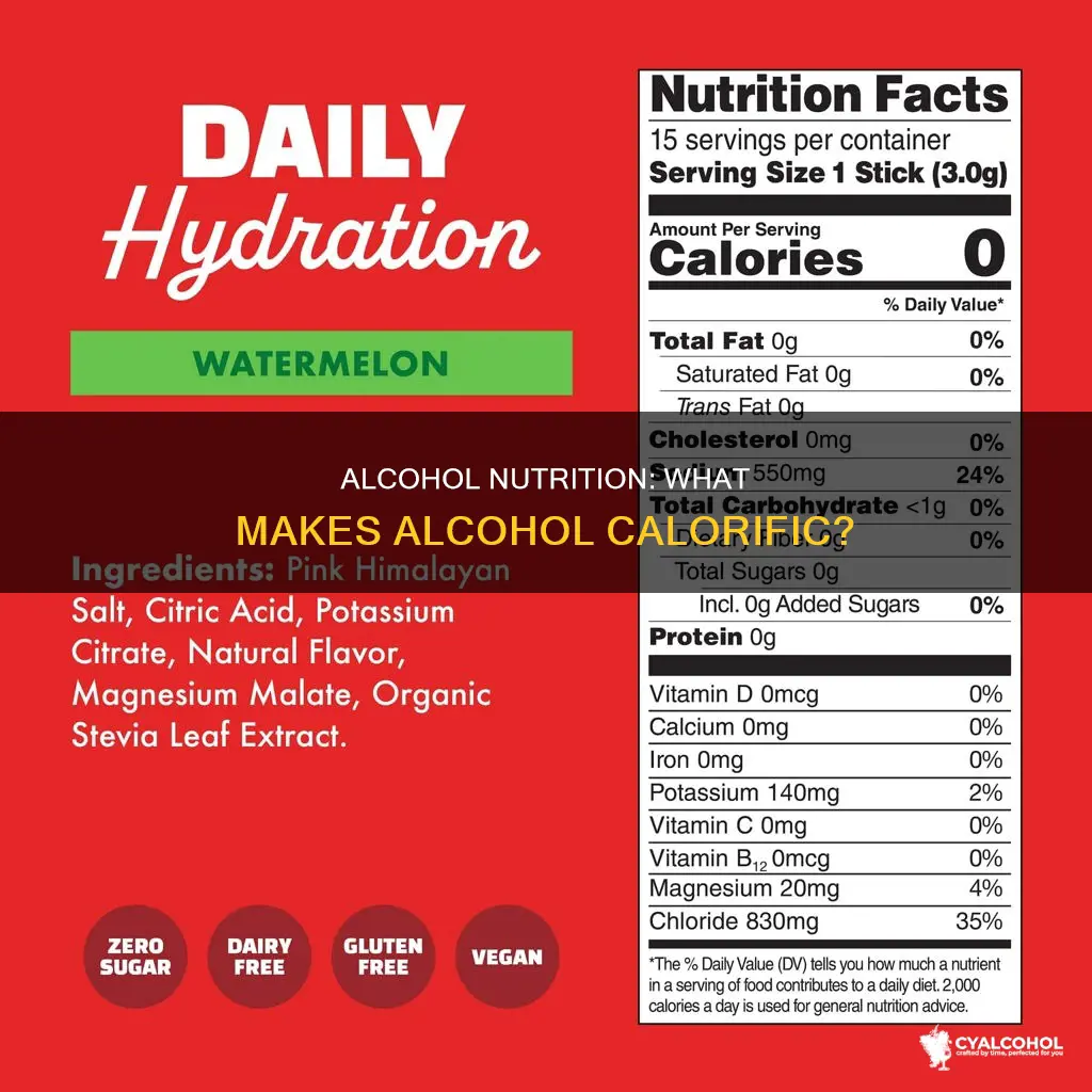 which of the following are characteristics of alcohol nutrition
