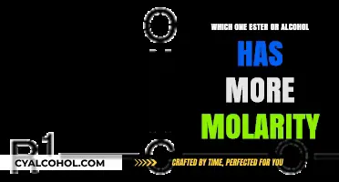 Ester vs. Alcohol: Comparing Molarity Levels in Chemical Solutions