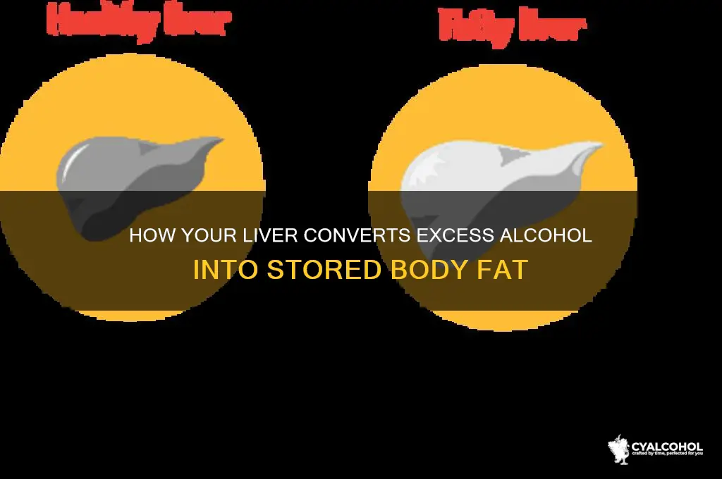 which organ s convert excess alcohol to fat