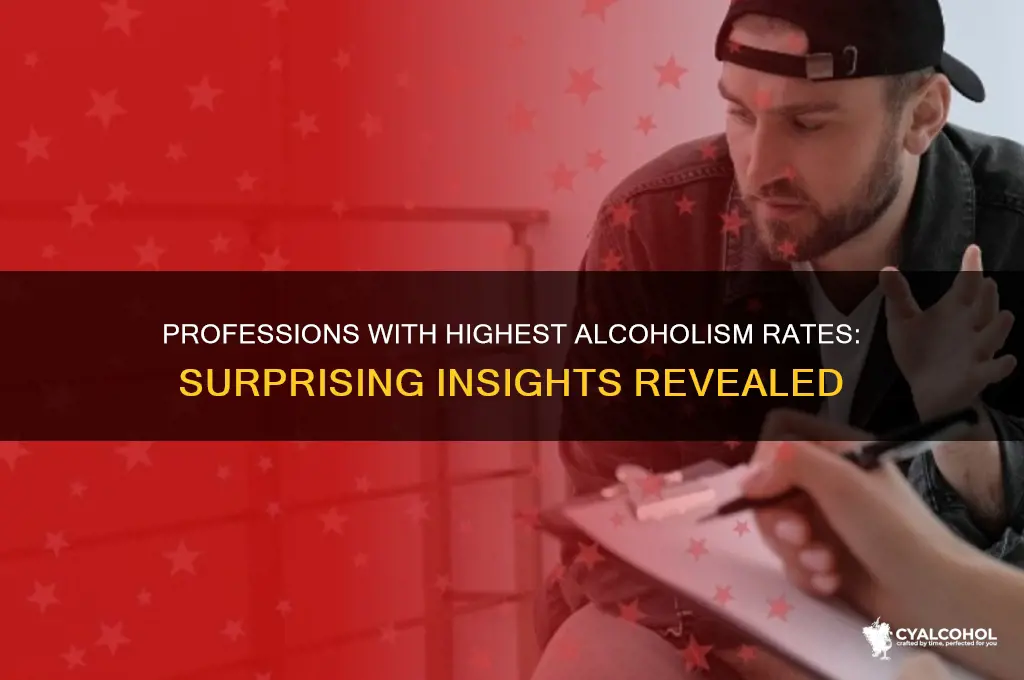 which profession has the most alcoholics