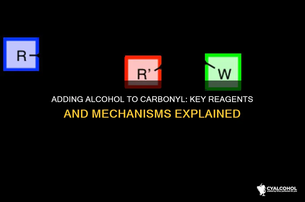 which reagent adds alcohol to carbonyl
