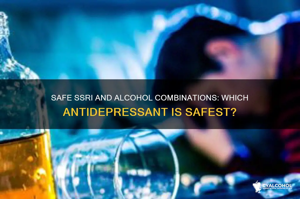 which ssri is safest with alcohol