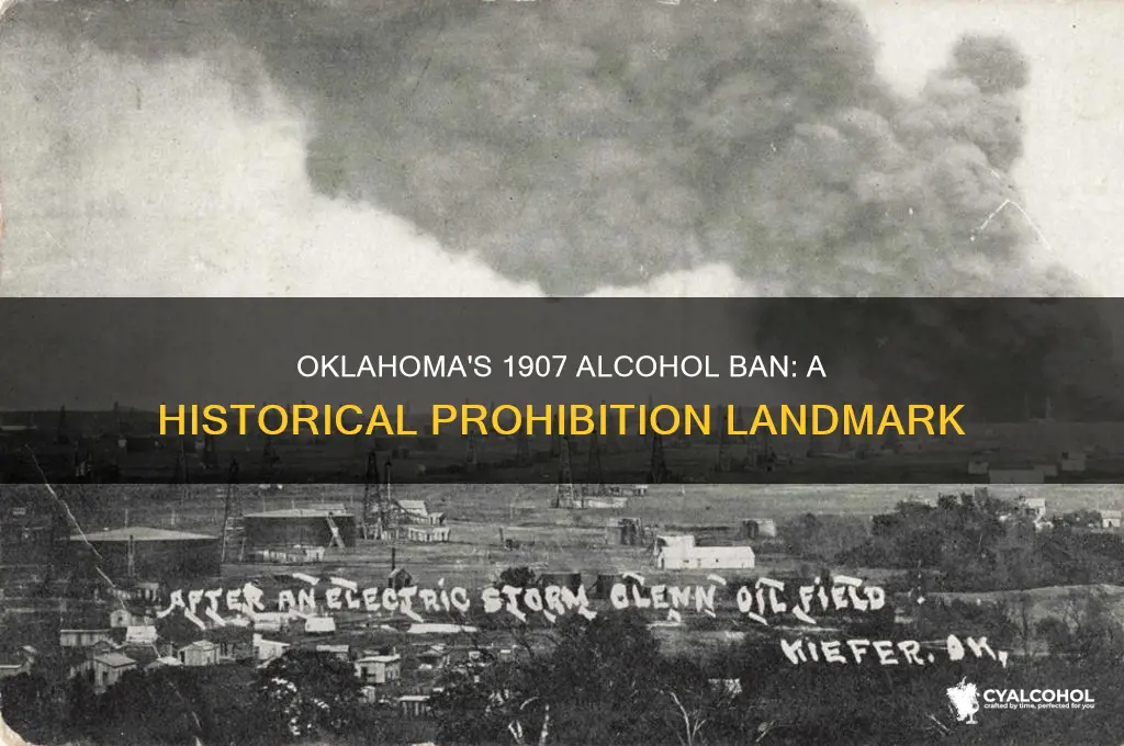 which state ban alcohol in 1907