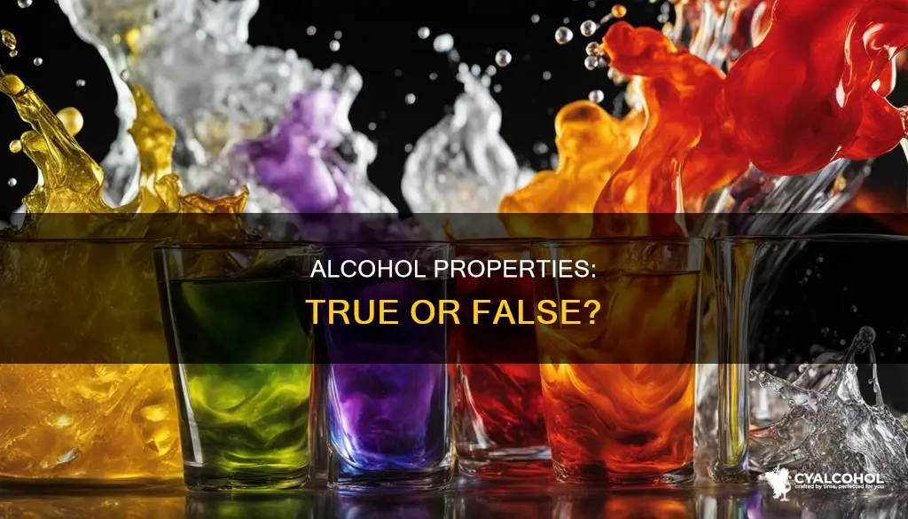 which statement concerning the physical properties of alcohols is false