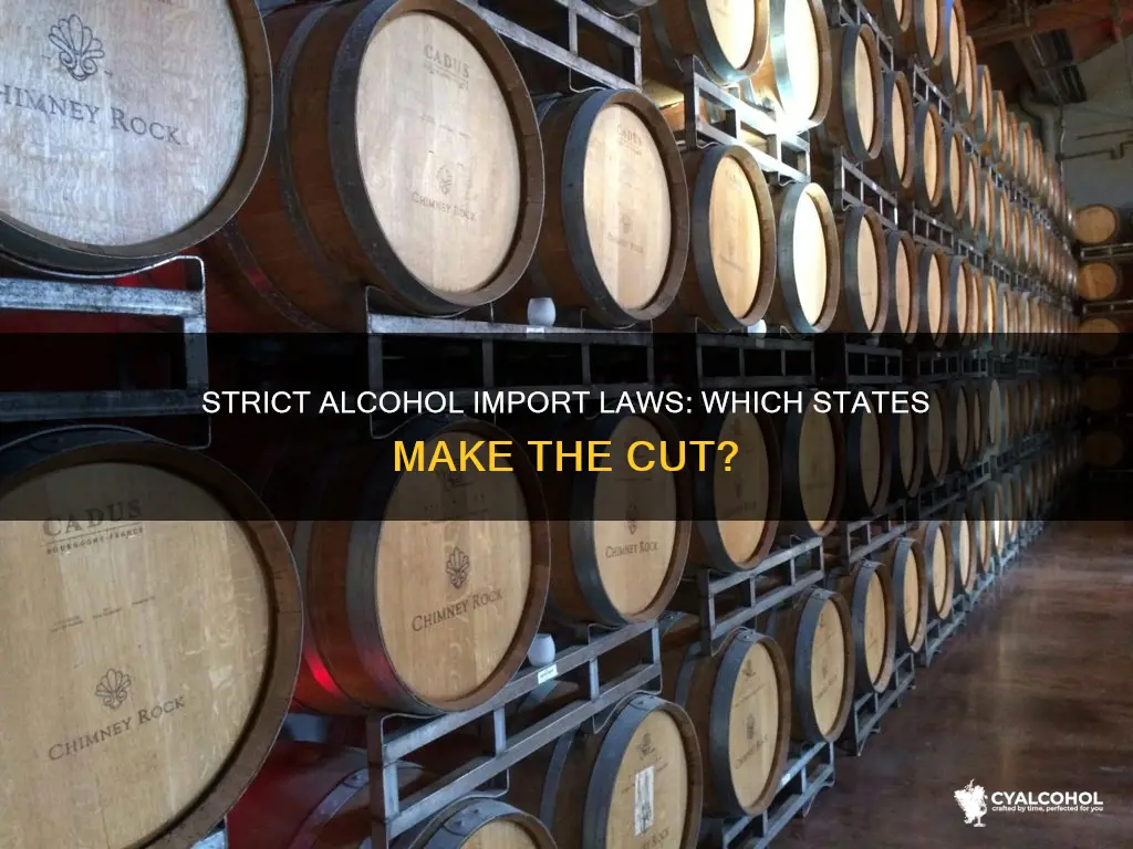 which states have the most difficult laws for importing alcohol