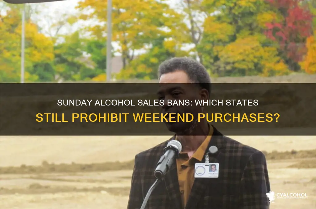 which states prohibit sales of alcohol on sunday