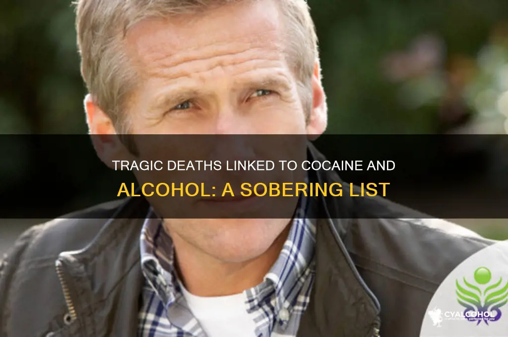 who died from cocaine and alcohol