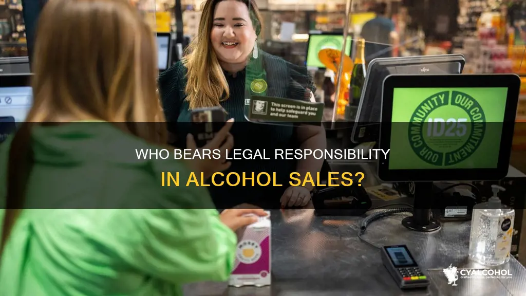 who is legally responsible for the sale of alcohol