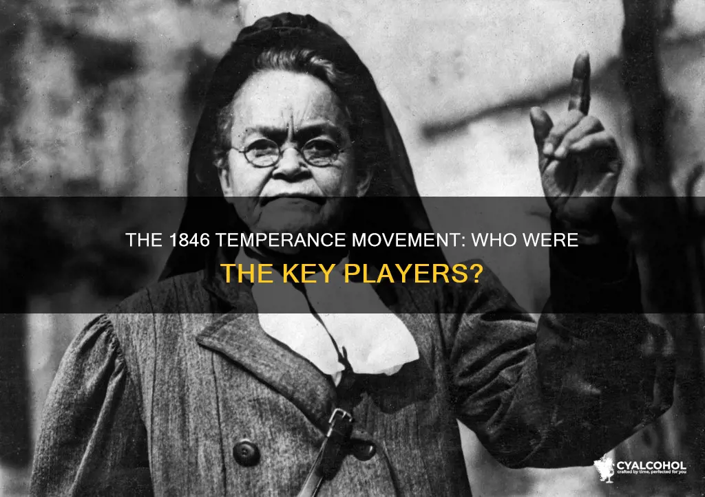 who was involved in movement against alcohol in 1846