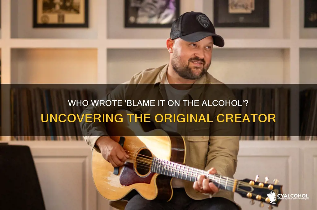 who wrote blame it on the alcohol original