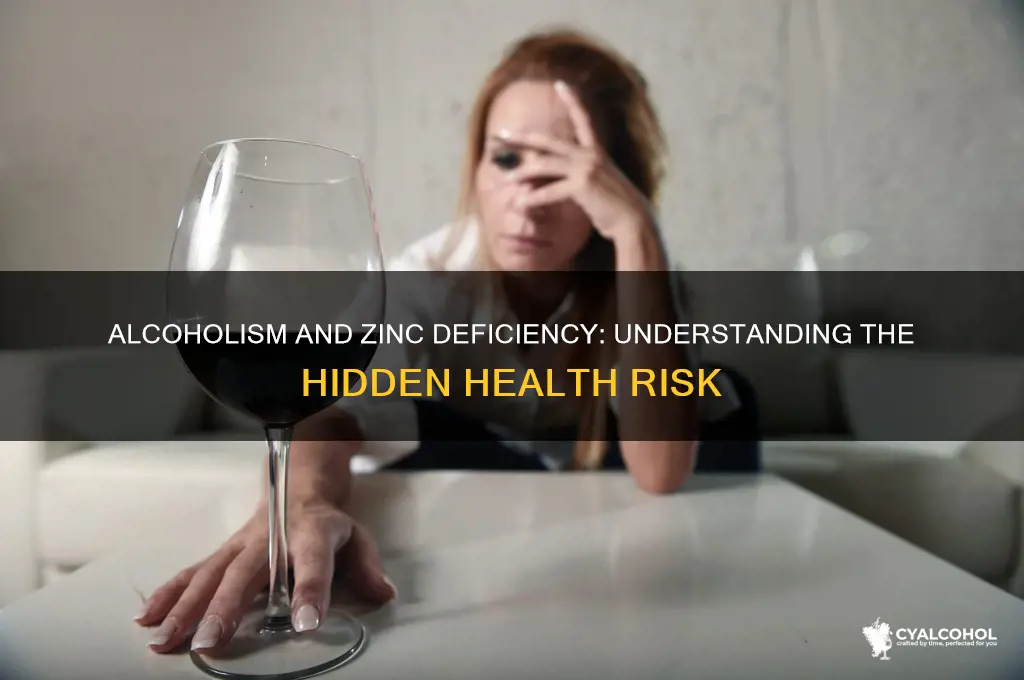 why are alcoholics at risk for zinc deficiency