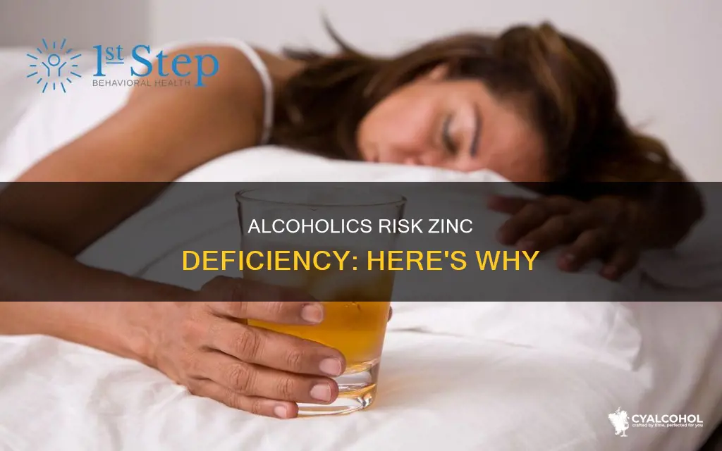 why are chronic alcoholics at risk for zinc deficienc