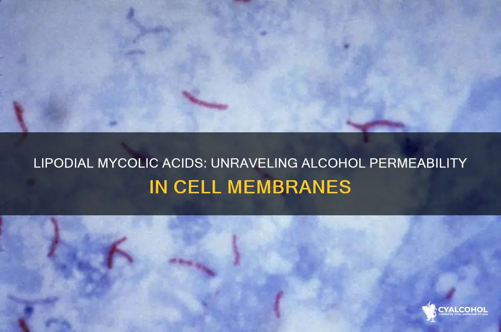 why are lipodial mycolic acids permeable to alcohol