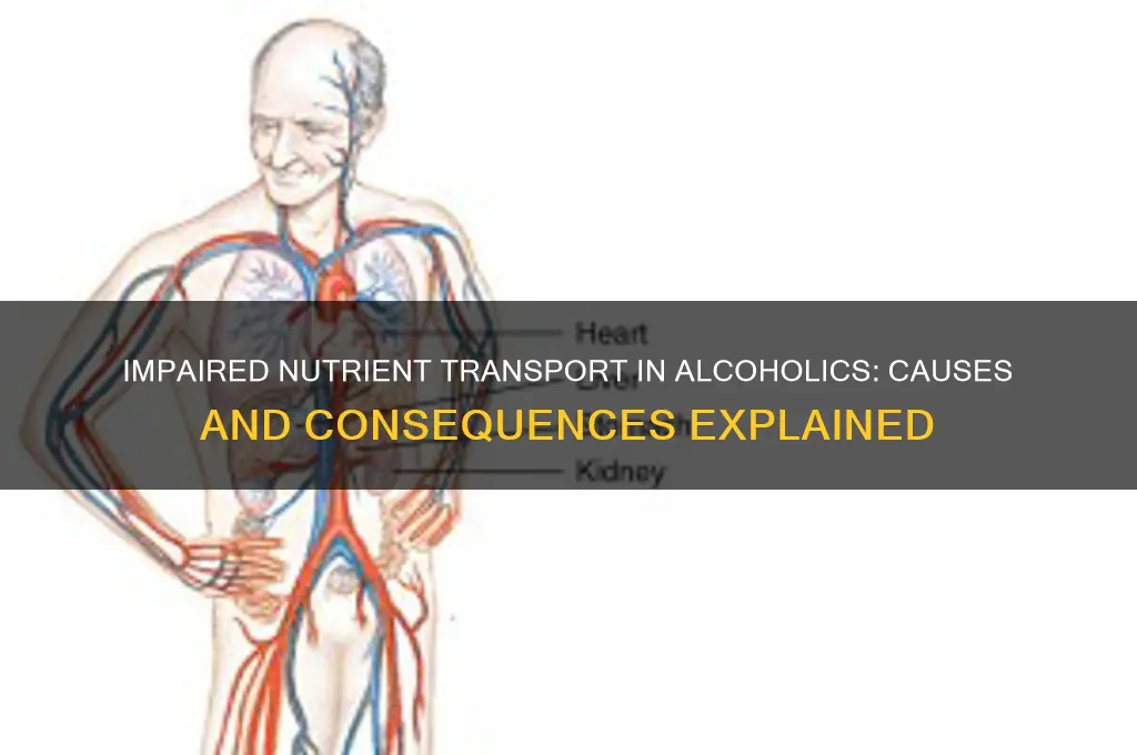 why are nutrients not transported as easily alcoholics