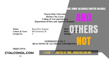 How Alcohol Solubility Depends on Molecular Structure