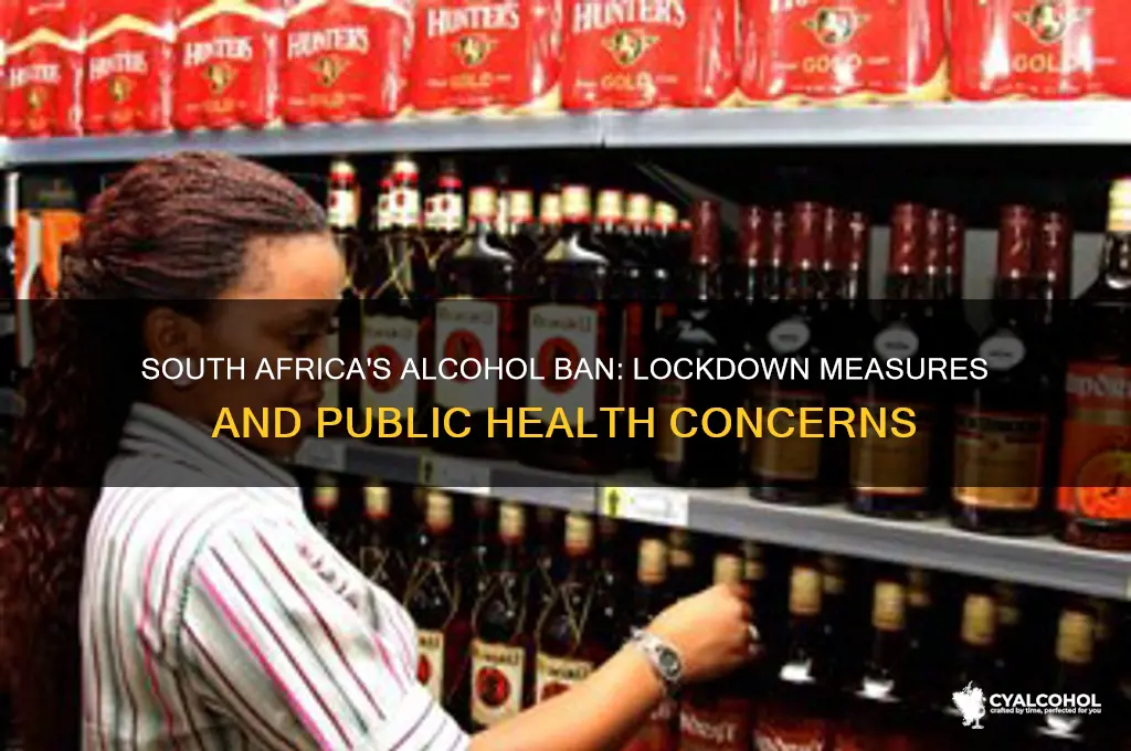 why did south africa ban alcohol during lockdown
